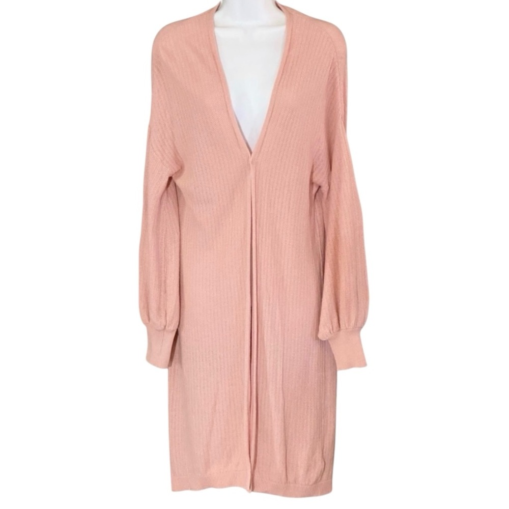Wild Fable Longline Pink Cardigan Sweater Sz Small Oversized Open Front Cotton